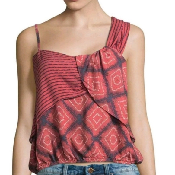 Free People Call On Me one shoulder tank top size small - Picture 2 of 13